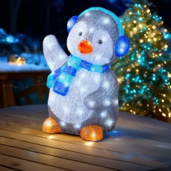 EMINZA Pingouin lumineux 70 LED (H64 cm) Frizmo Blanc froid Hot
