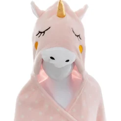 Atmosphera createur d'interieur for kids Plaid à capuche enfant (100 x 140 cm) Licorne Rose