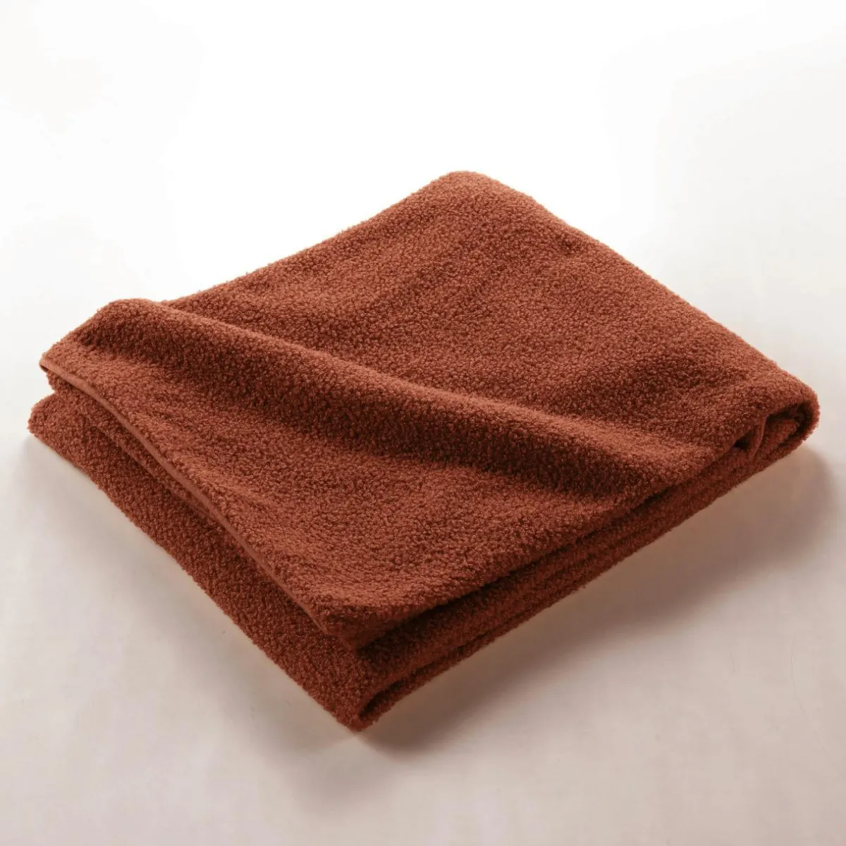 douceur d'intu017drieur Plaid bouclette (180 x 220 cm) Wooly Terracotta