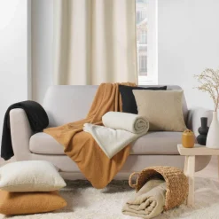 DOUCEUR D'INTERIEUR Plaid bouclette (125 x 150 cm) Wooly Beige Hot