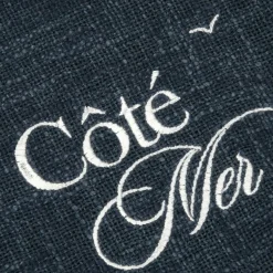 STOF Plaid coton doux (125 x 150 cm) Bordemer Bleu marine
