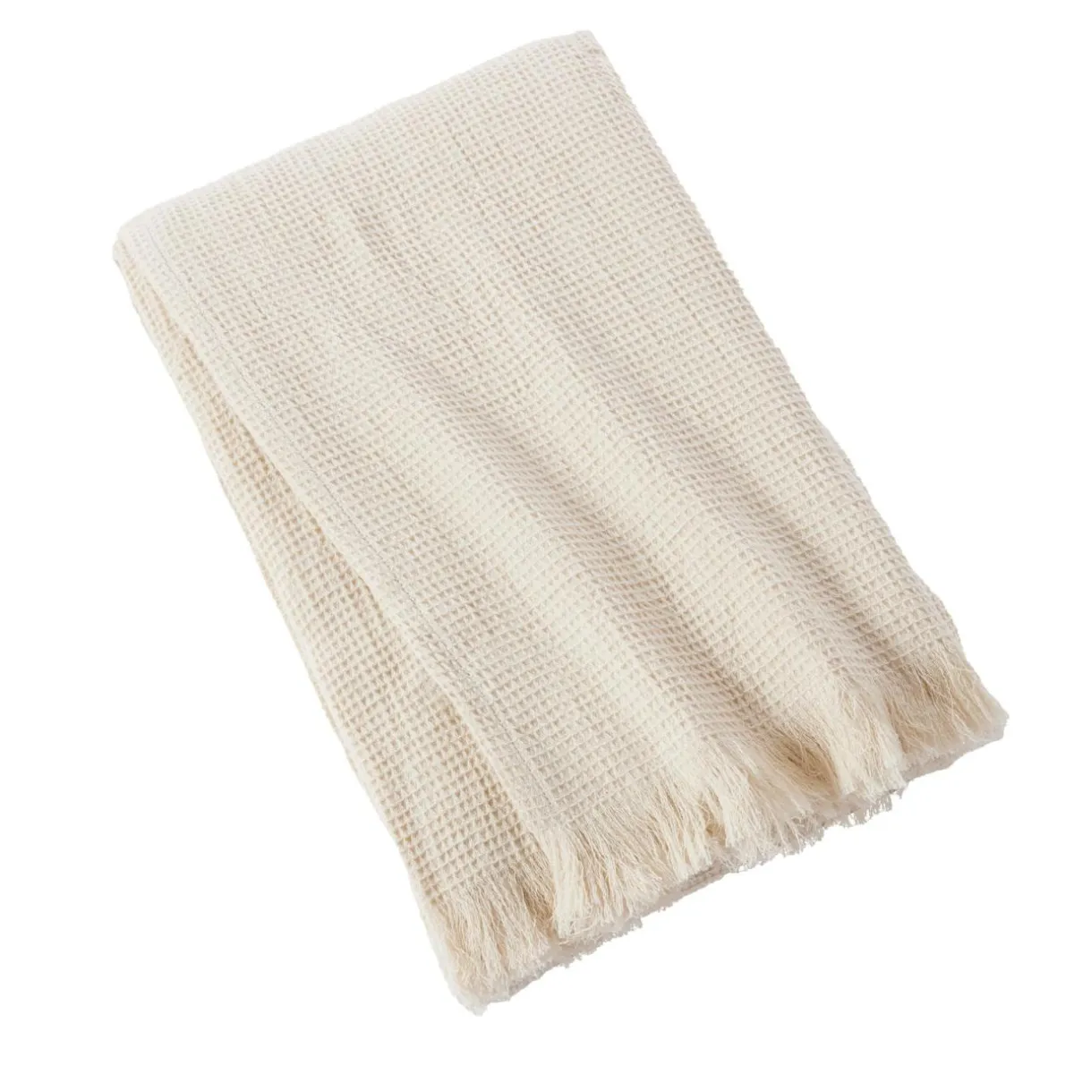 EMINZA Plaid coton nid d'abeille (130 x 160 cm) Eva Beige Best