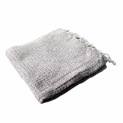 ENJOY HOME Plaid coton recyclé (130 x 160 cm) Dune Gris clair