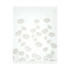 STOF Plaid coton recyclé doux (125 x 150 cm) Oriana Ecru Outlet