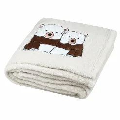 STOF Plaid de Noël (150 cm) Douillet Ecru Discount