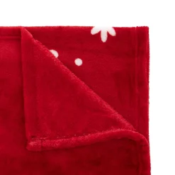 FEERIC LIGHTS Plaid de Noël (130 x 180 cm) Merry Christmas Rouge New