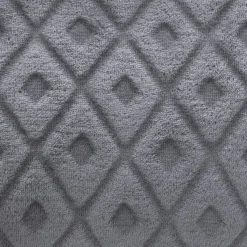 ATMOSPHERA Plaid doux (230 cm) 3D Losange Gris foncé Discount
