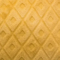 ATMOSPHERA Plaid doux (150 cm) 3D Losange Jaune ocre Hot