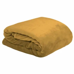 LOVELY CASA Plaid doux (160 cm) Doudou Camel Discount