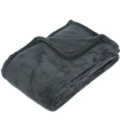 ATMOSPHERA Plaid doux (180 cm) Tendresse Gris Anthracite