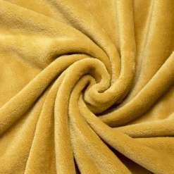 ATMOSPHERA Plaid doux (230 cm) Tendresse Jaune ocre