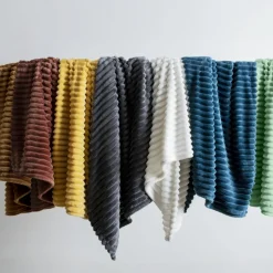 EMINZA Plaid doux (220 x 240 cm) Dune Vert sauge New