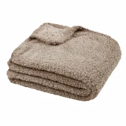 LOVELY CASA Plaid doux (130 x 160 cm) Montreal Taupe clair Online