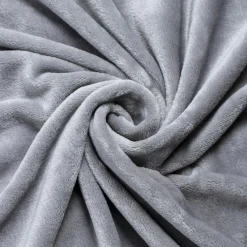 EMINZA Plaid doux flanelle (130 x 180 cm) Didou Gris clair Hot