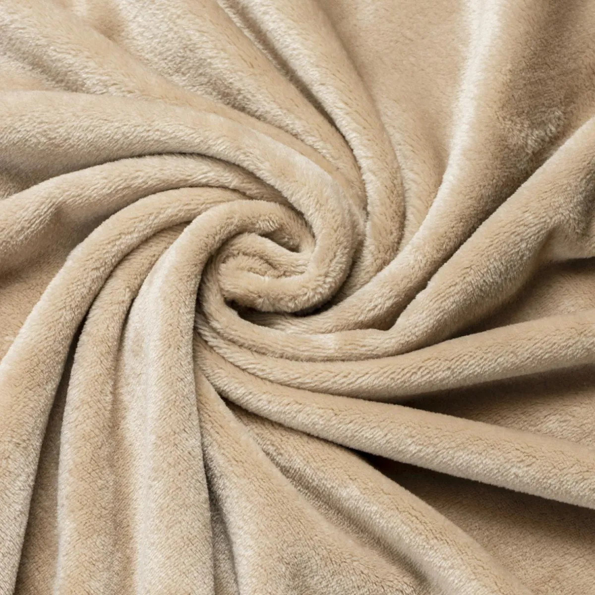 EMINZA Plaid doux flanelle (125 x 150 cm) Didou glacé Marron