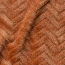 EMINZA Plaid doux flanelle (125 x 150 cm) Zag Cuivre Hot