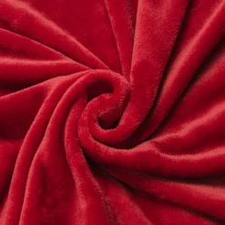 EMINZA Plaid doux flanelle (220 x 240 cm) Didou Rouge New