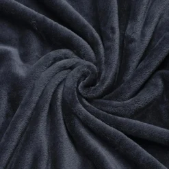 EMINZA Plaid doux flanelle (130 x 180 cm) Didou Gris Anthracite Sale