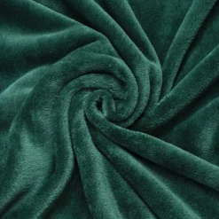 EMINZA Plaid doux flanelle (220 x 240 cm) Didou Vert Clearance