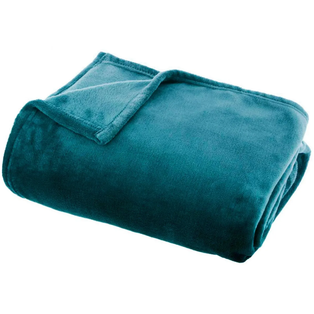 EMINZA Plaid doux flanelle (125 x 150 cm) Didou Bleu canard Best