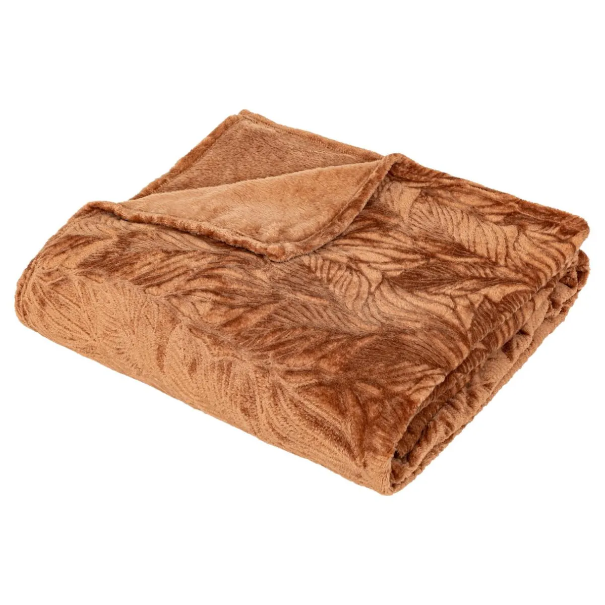 Atmosphera, cru017dateur d'intu017drieur Plaid doux flanelle (180 x 230 cm) Ryo Marron Clearance