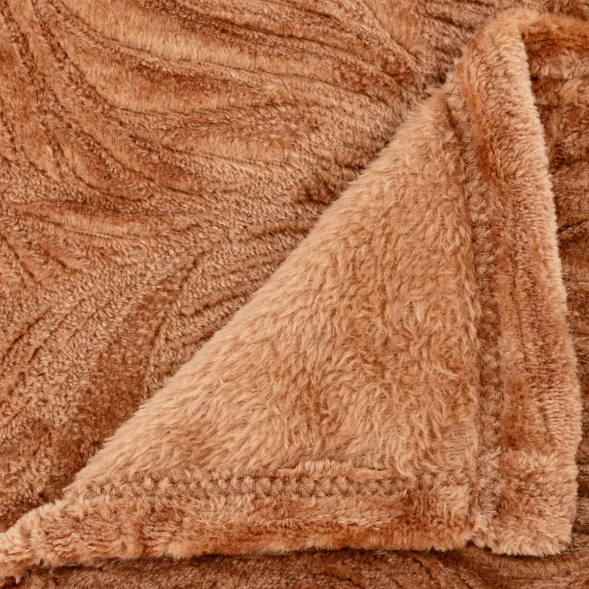 Atmosphera, cru017dateur d'intu017drieur Plaid doux flanelle (180 x 230 cm) Ryo Marron Clearance