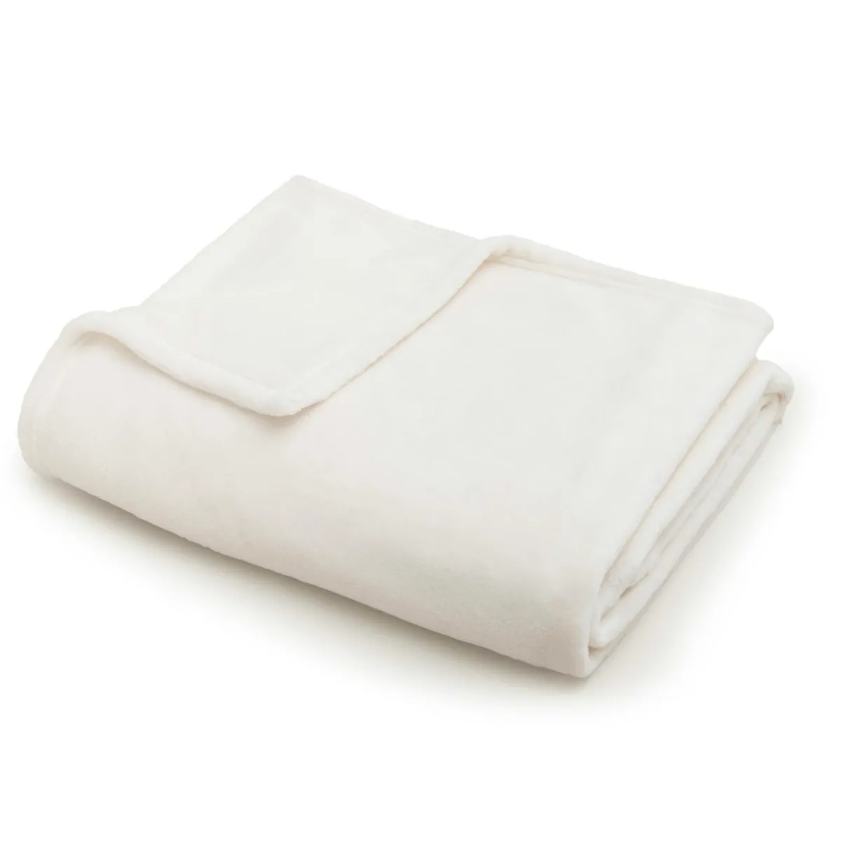EMINZA Plaid doux flanelle (125 x 150 cm) Didou Ivoire Sale
