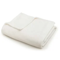 EMINZA Plaid doux flanelle (130 x 180 cm) Didou Ivoire Clearance