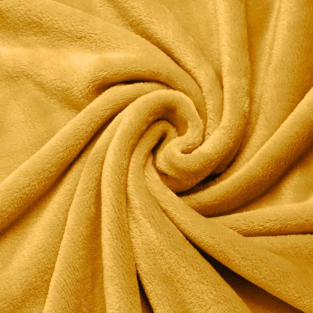 EMINZA Plaid doux flanelle (125 x 150 cm) Didou Jaune moutarde Discount