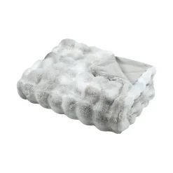 STOF Plaid fausse fourrure (130 x 150 cm) Nebraska perle Gris Discount