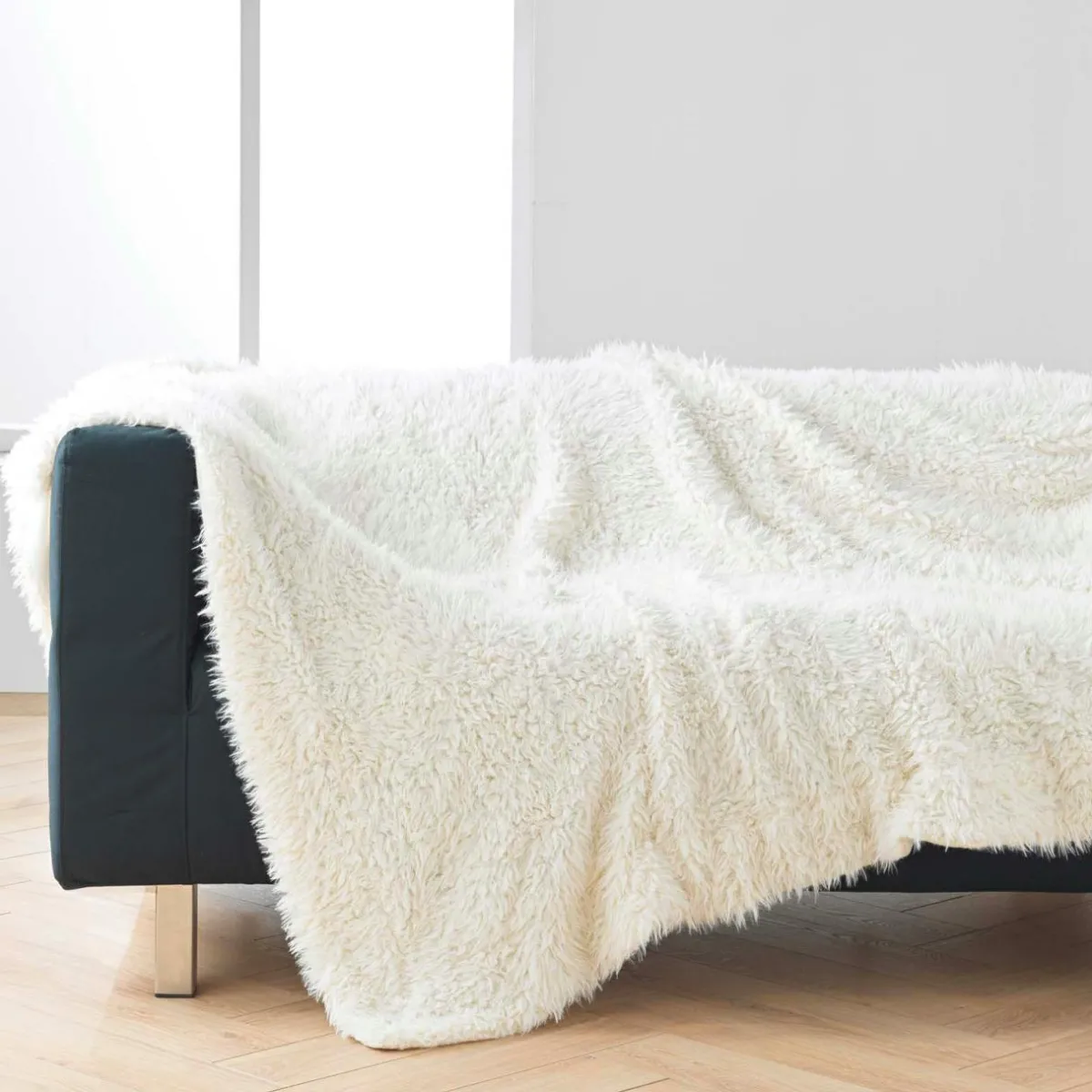 douceur d'intu017drieur Plaid fausse fourrure (220 x 240 cm) Mouton Ecru Best