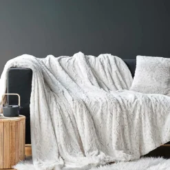 douceur d'intu017drieur Plaid fausse fourrure (220 x 240 cm) Alaska Ecru Hot