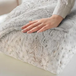 douceur d'intu017drieur Plaid fausse fourrure (220 x 240 cm) Alaska Ecru Hot