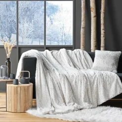douceur d'intu017drieur Plaid fausse fourrure (180 x 220 cm) Alaska Ecru Beige New