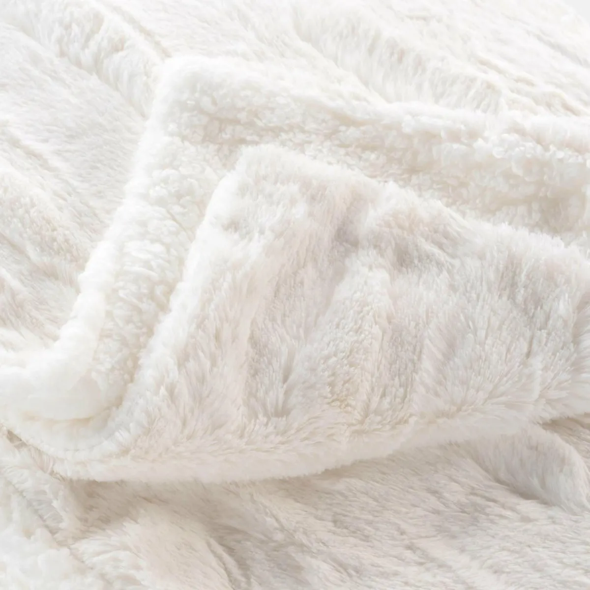 douceur d'intu017drieur Plaid fausse fourrure (125 x 150 cm) Foxy Ecru Clearance