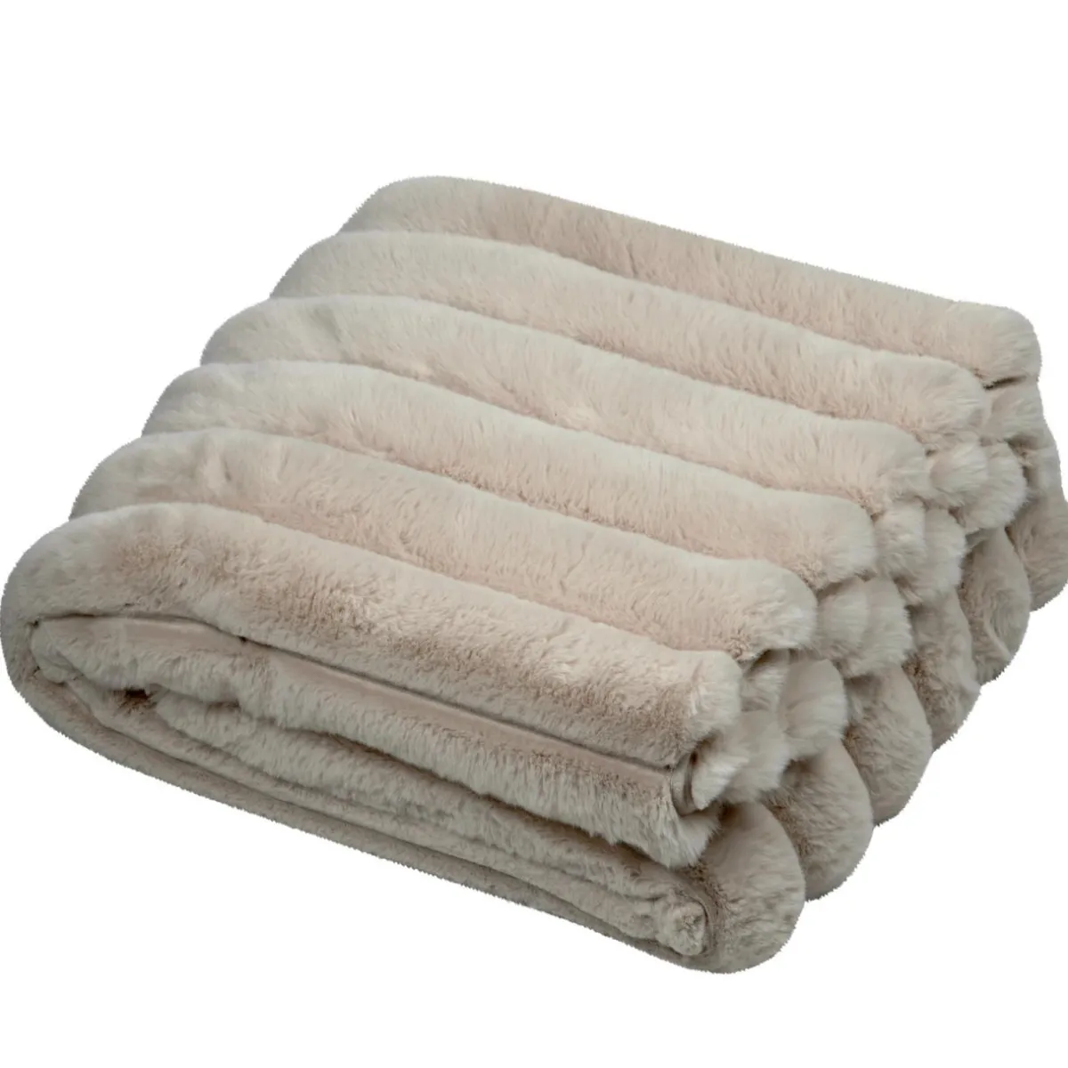 STOF Plaid fausse fourrure (130 x 160 cm) Polary Beige Discount