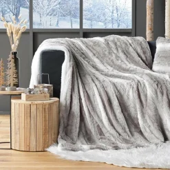 DOUCEUR D'INTERIEUR Plaid fausse fourrure (180 x 220 cm) Sven Beige Sale