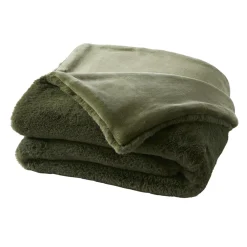 EMINZA Plaid fausse fourrure (140 x 200 cm) Finn Vert kaki Best