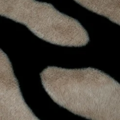 STOF Plaid fausse fourrure zèbre (130 x 160 cm) Fauves Taupe Clearance