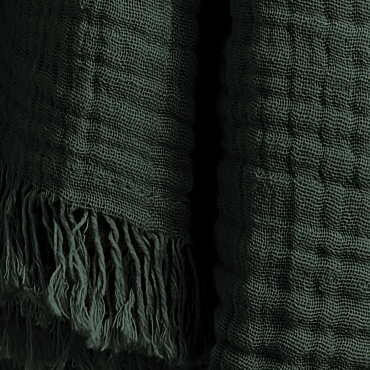 EMINZA Plaid gaze de coton (130 x 160 cm) Gaïa Vert sapin Best