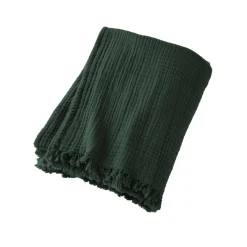 EMINZA Plaid gaze de coton (130 x 160 cm) Gaïa Vert sapin Best