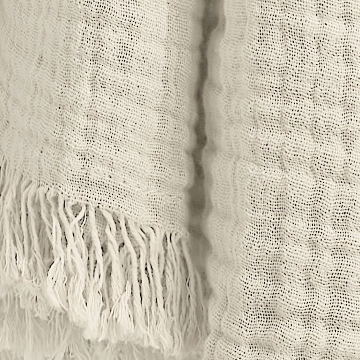 EMINZA Plaid gaze de coton (130 x 160 cm) Gaïa pampa Beige Clearance