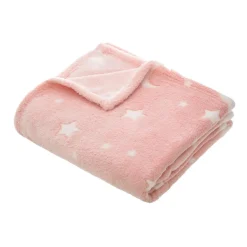 Atmosphera createur d'interieur for kids Plaid polaire phosphorescent enfant (125 x 150 cm) Voie lactée Rose Outlet