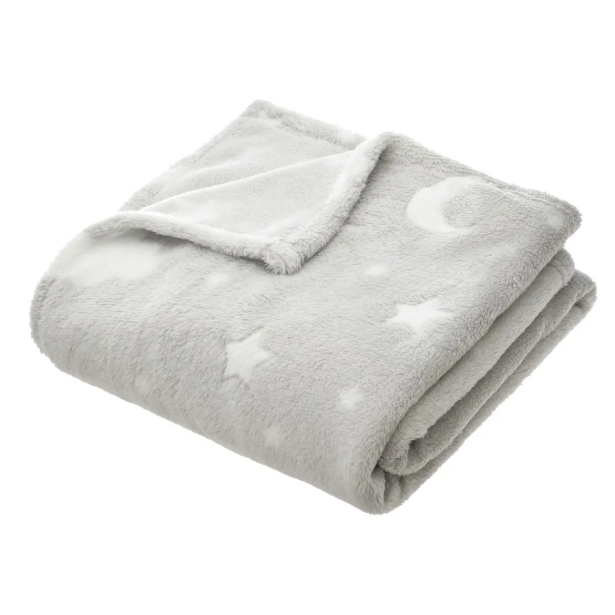 Atmosphera createur d'interieur for kids Plaid polaire phosphorescent enfant (125 x 150 cm) Voie lactée Gris clair Discount