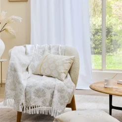 douceur d'intu017drieur Plaid polycoton (125 x 150 cm) Majestia Beige Sale
