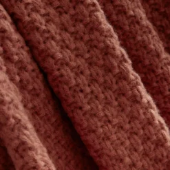 EMINZA Plaid tricot (125 x 150 cm) Tessa Terracotta New