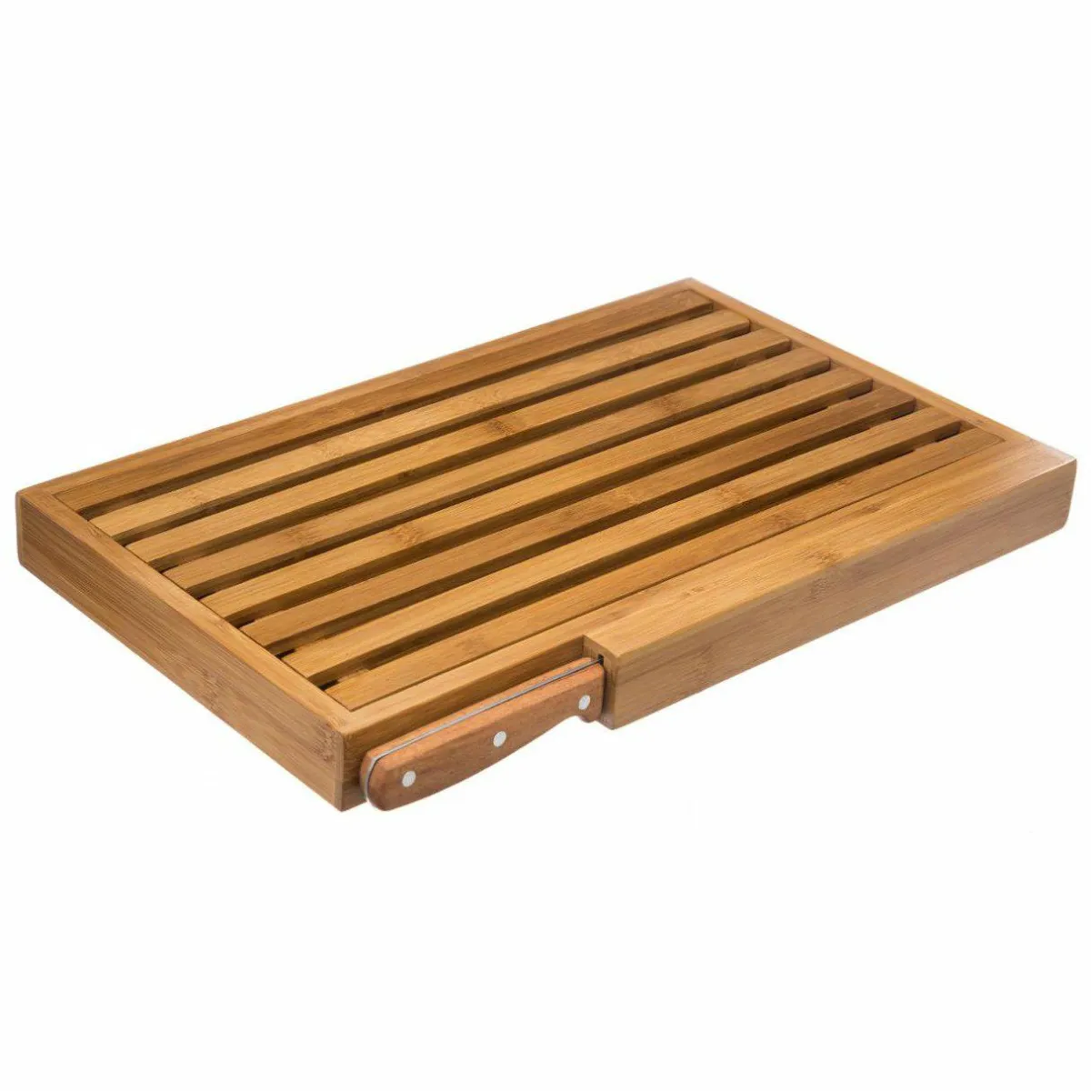 ATMOSPHERA Planche à pain avec couteau (44 x 27 cm) Bambou Naturel Clearance
