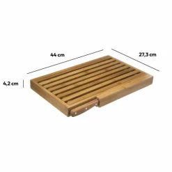 ATMOSPHERA Planche à pain avec couteau (44 x 27 cm) Bambou Naturel Clearance