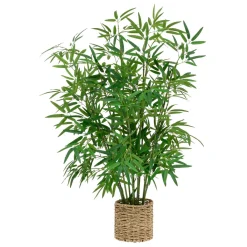 Atmosphera, cru017dateur d'intu017drieur Plante artificielle avec pot tressé (H100 cm) Bambou Ly Vert New