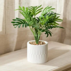 ATMOSPHERA Plante artificielle (H28 cm) Plante grasse en pot Vert Discount